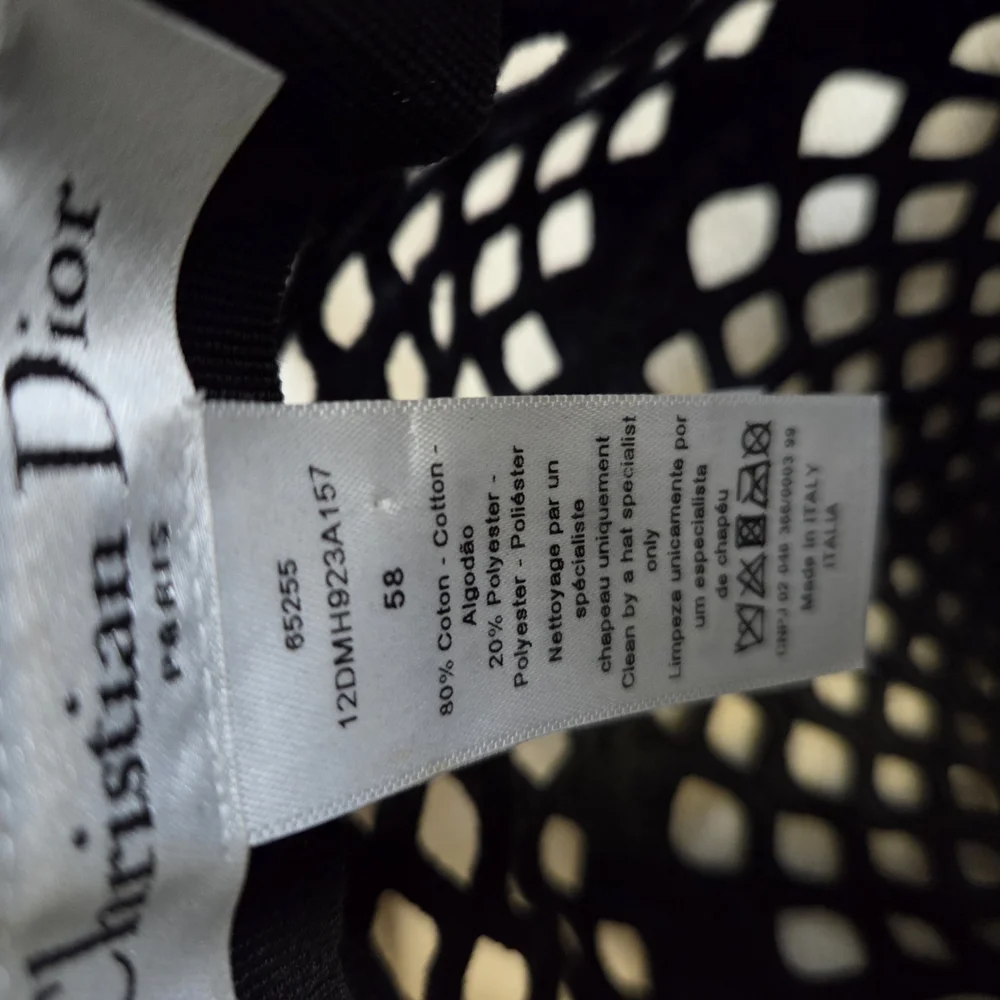 Dior Black and White Mesh Hat - Picture 7 of 8
